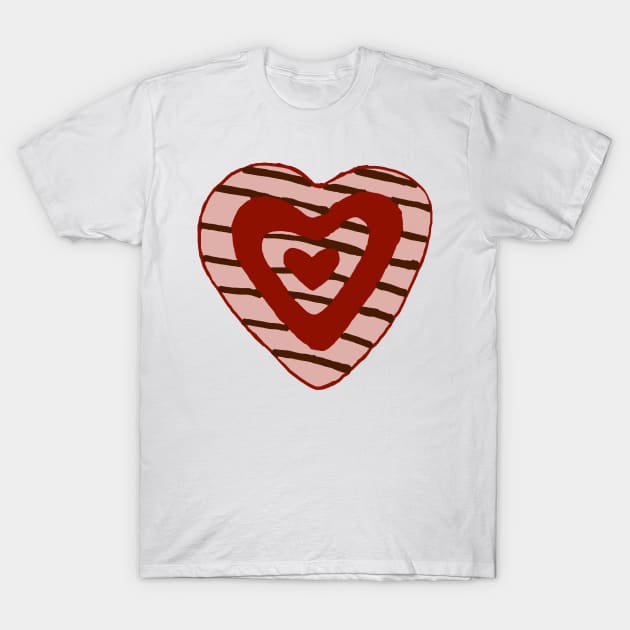 Hugs and Kisses Heart T-Shirt by jhsells98